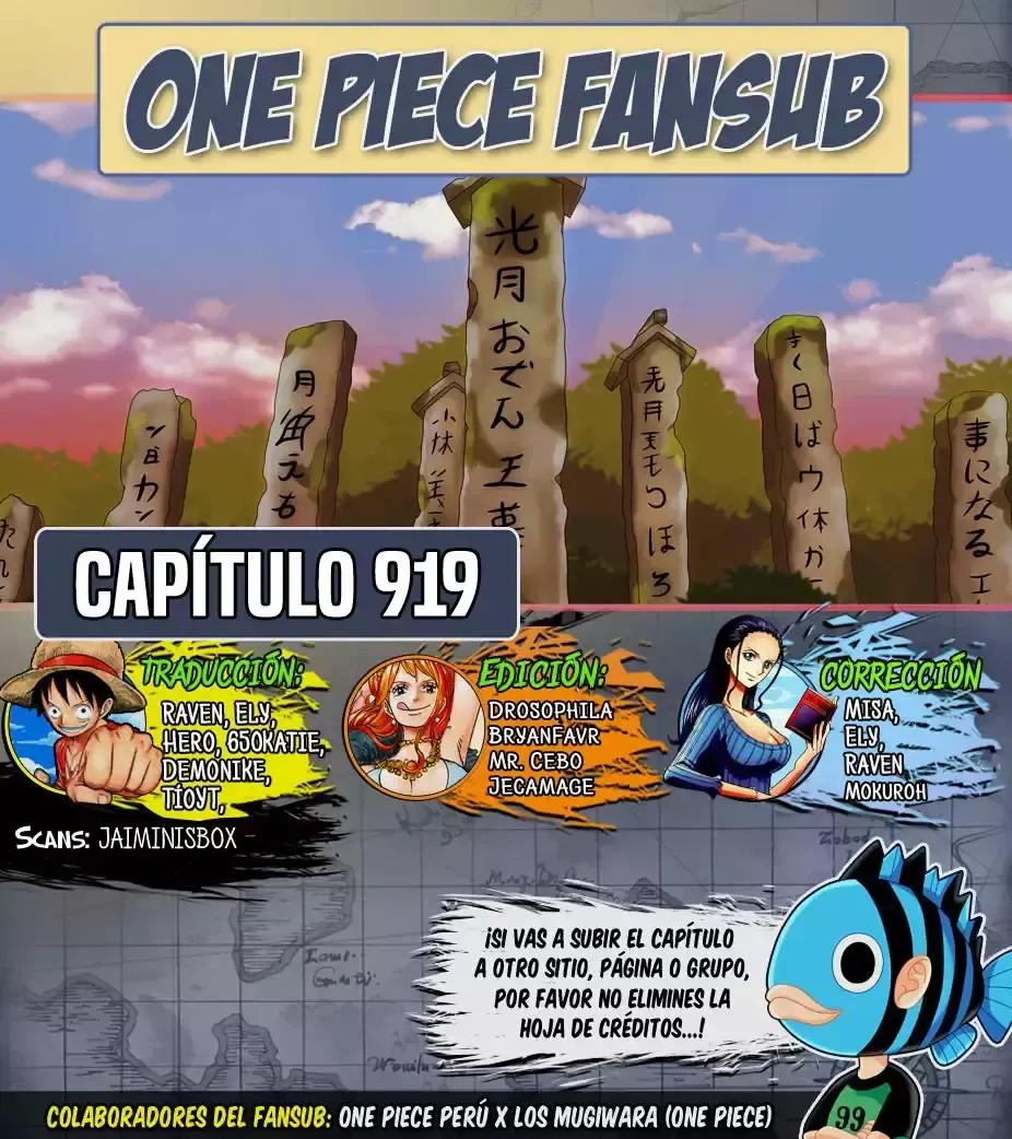 One Piece Capítulo 919 en Línea - página 1