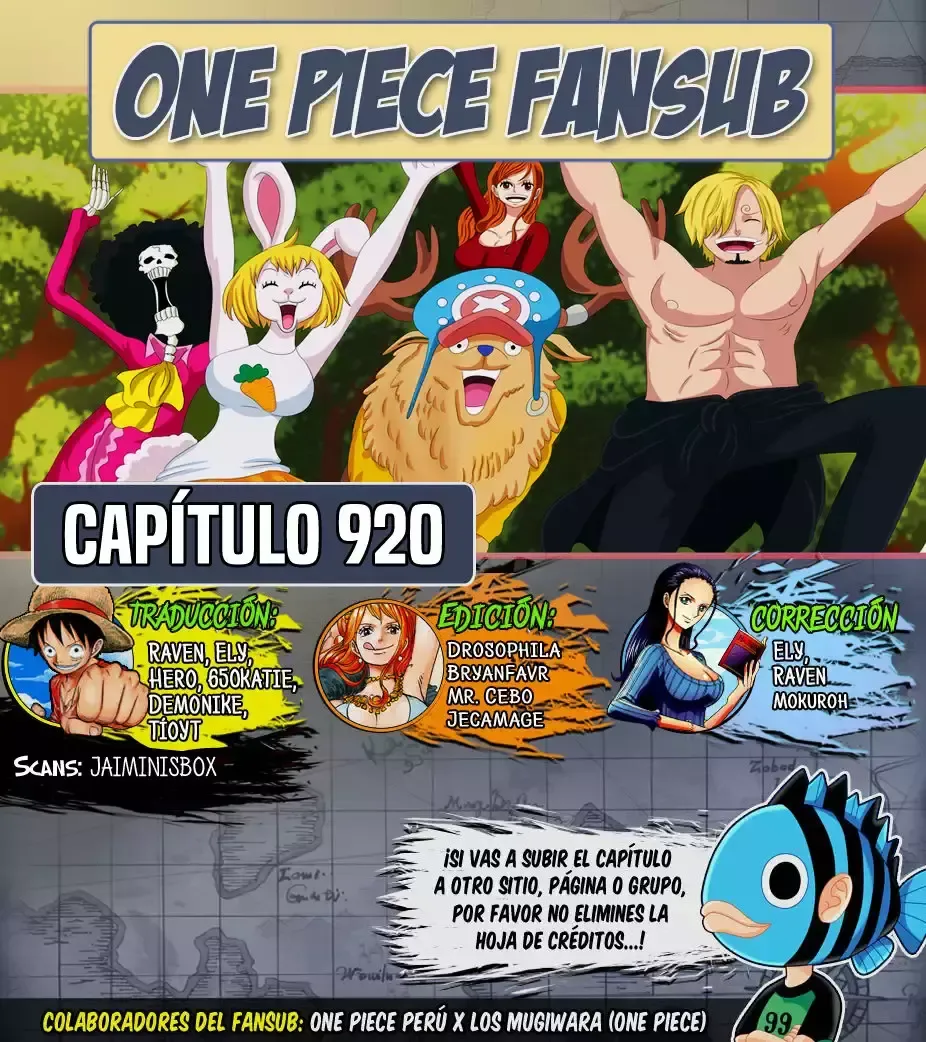 One Piece Capítulo 920 en Línea - página 1