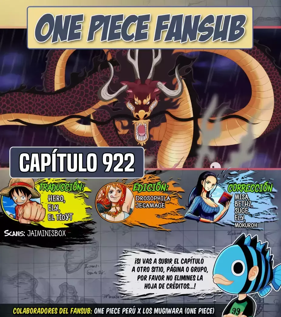 One Piece Capítulo 922 en Línea - página 1