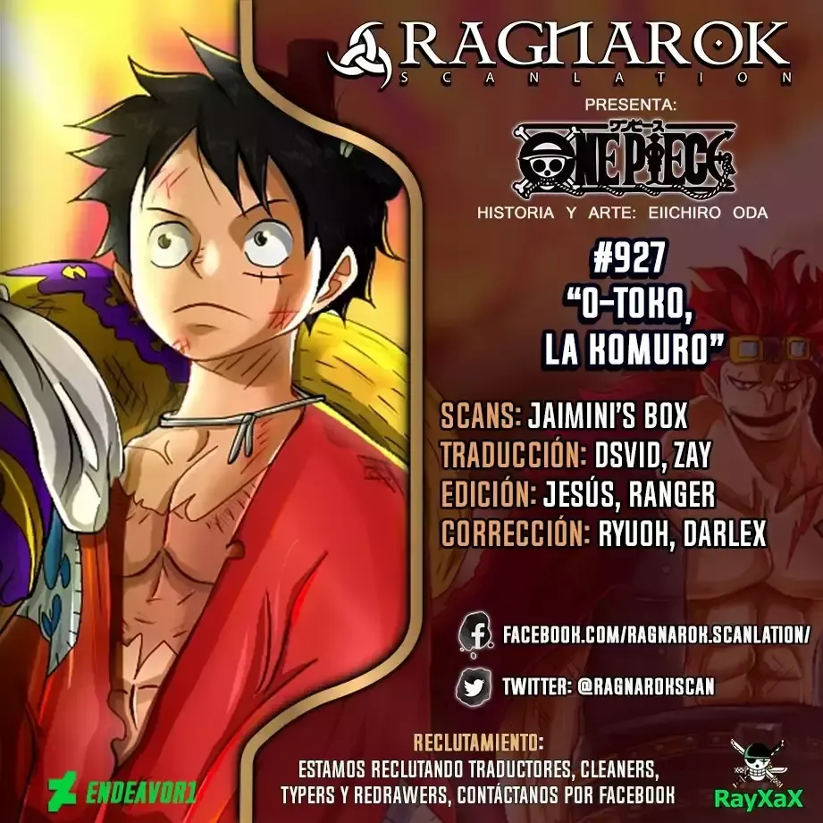 One Piece Capítulo 927 en Línea - página 1