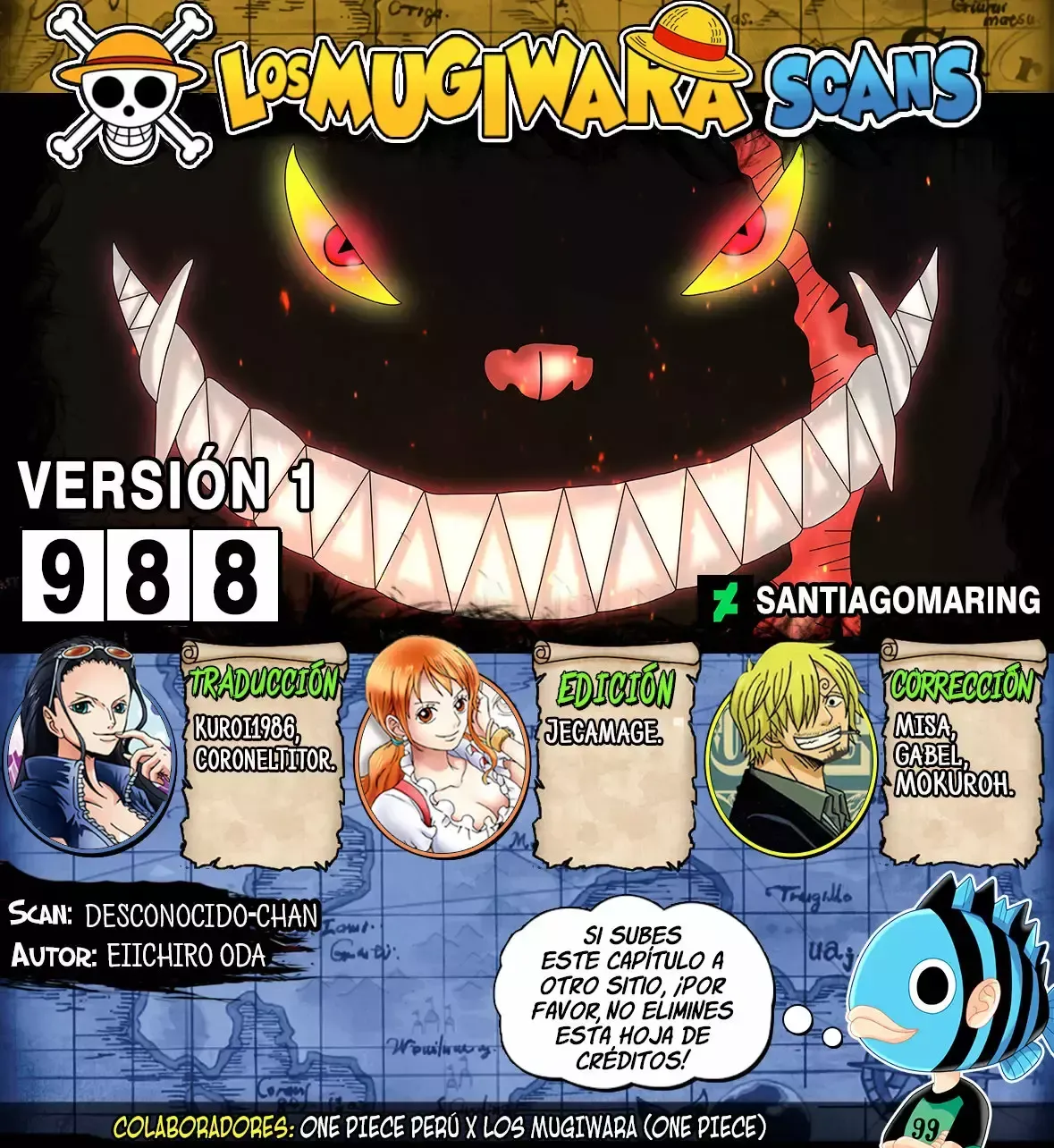 One Piece Capítulo 988 en Línea - página 1
