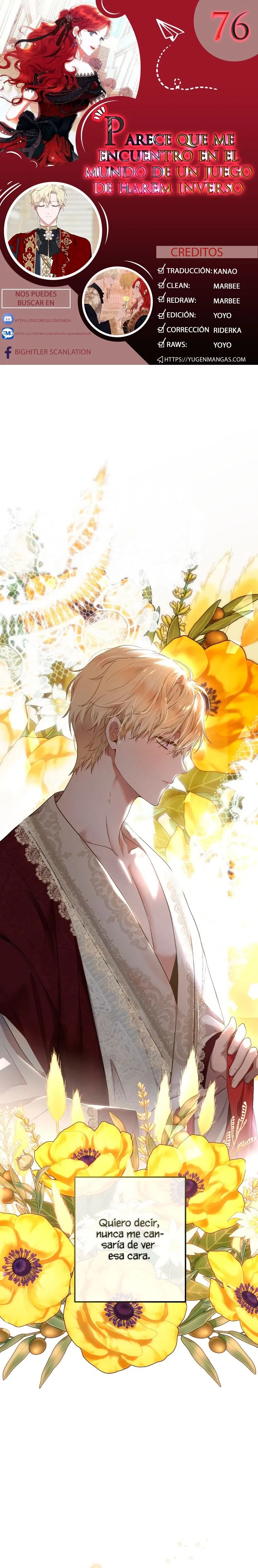 Parece que me encuentro en el mundo de un juego de harem inverso Capítulo 76 en Línea - página 1