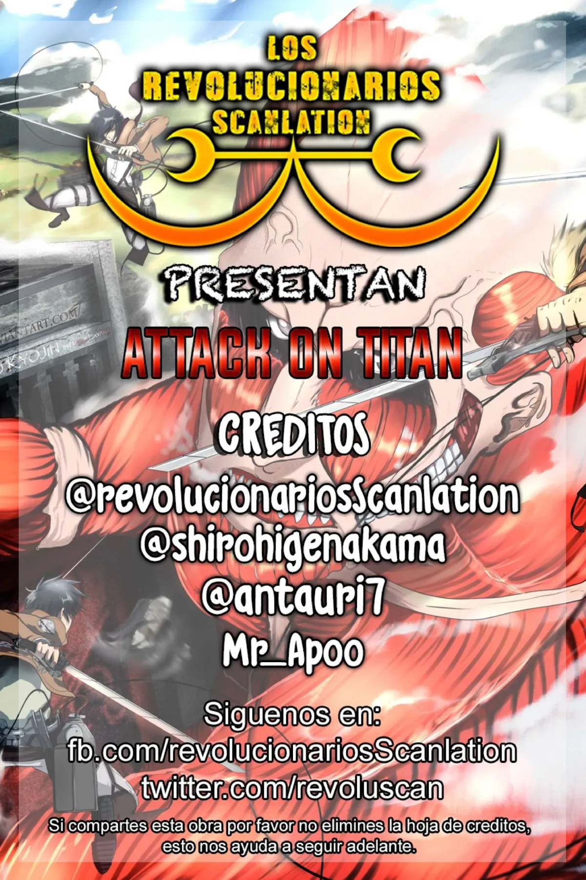 Shingeki no Kyojin Capítulo 100 en Línea - página 1