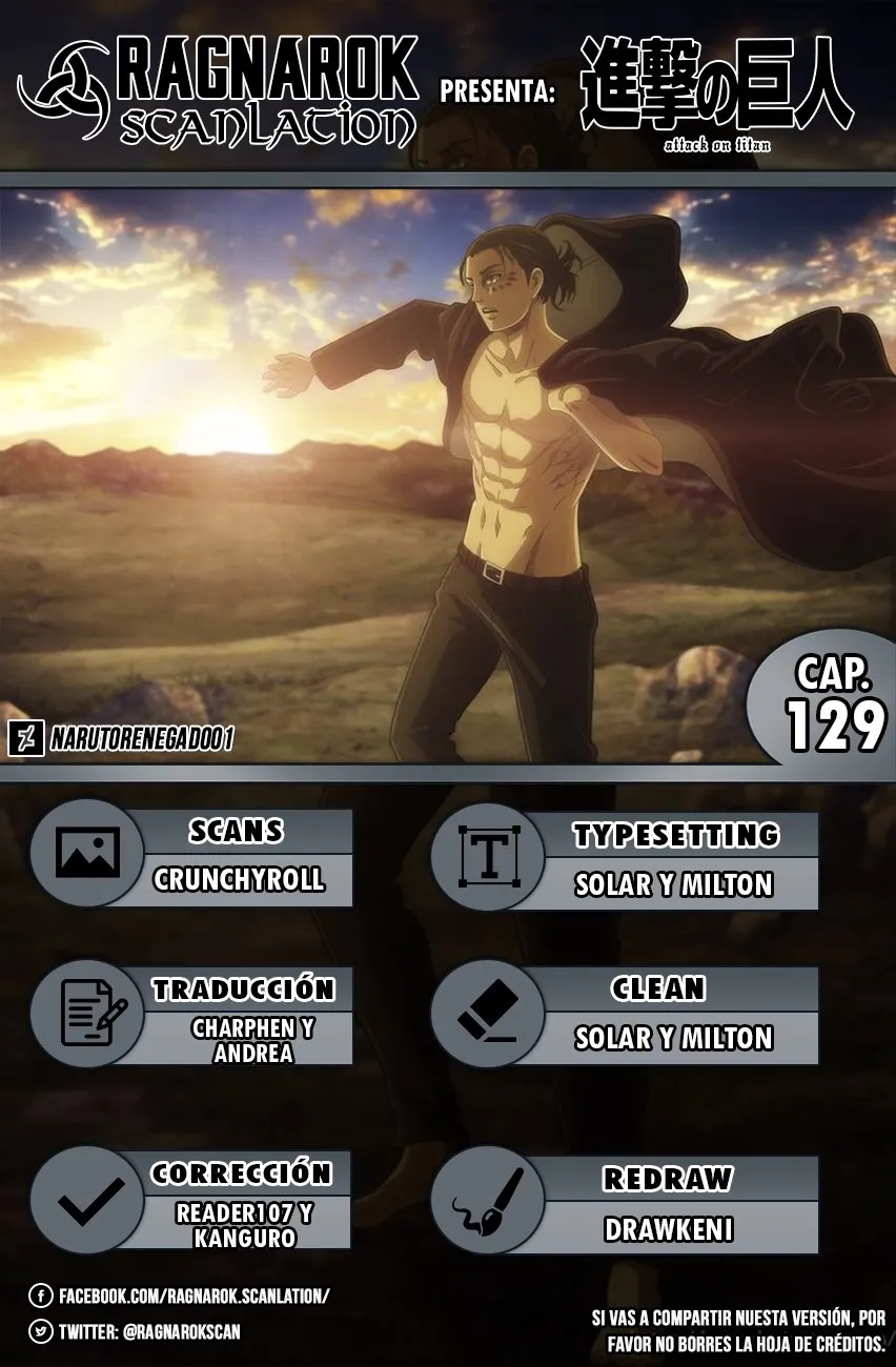 Shingeki no Kyojin Capítulo 129 en Línea - página 1