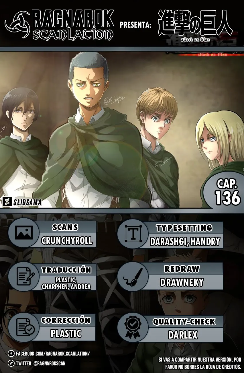 Shingeki no Kyojin Capítulo 136 en Línea - página 1
