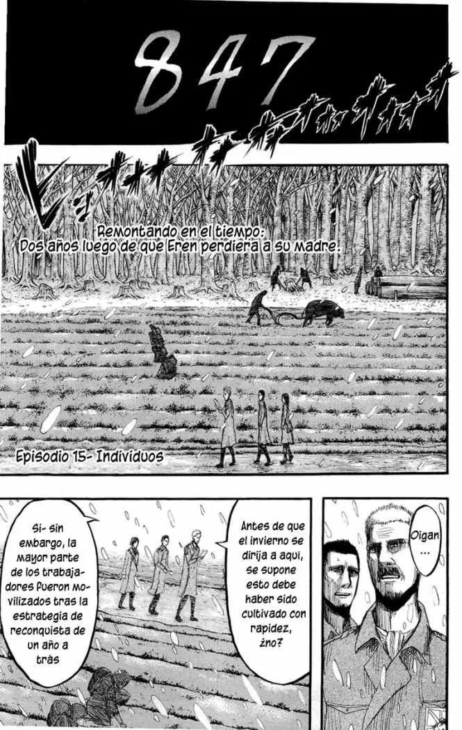 Shingeki no Kyojin Capítulo 15 en Línea - página 1