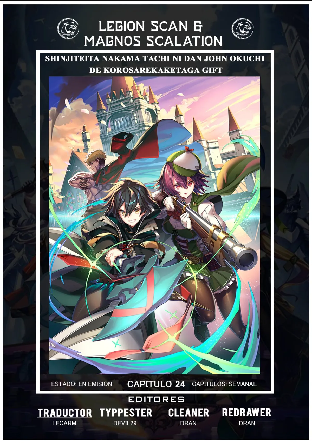 Shinjiteita Nakama Tachi Ni Dungeon Okuchi De Korosare Kaketa ga Gift 『Mugen Gacha』 De Level 9999 No Nakama Tachi Wo Te Ni Irete Moto Party Member To Sekai Ni Fukushu & 『Zamaa!』 Shimasu! Capítulo 24 en Línea - página 1