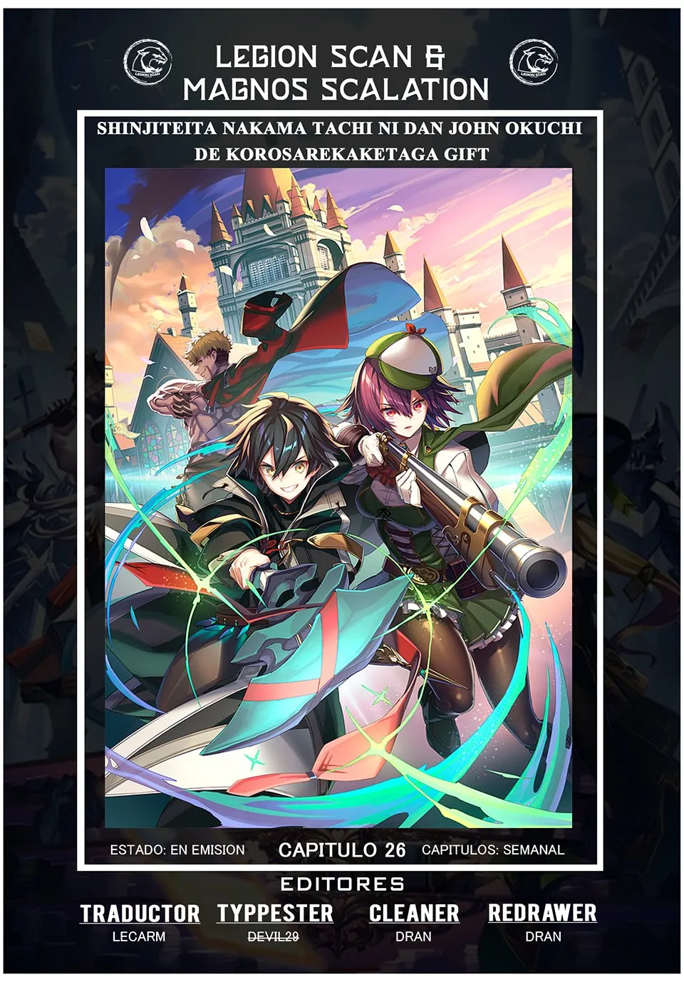 Shinjiteita Nakama Tachi Ni Dungeon Okuchi De Korosare Kaketa ga Gift 『Mugen Gacha』 De Level 9999 No Nakama Tachi Wo Te Ni Irete Moto Party Member To Sekai Ni Fukushu & 『Zamaa!』 Shimasu! Capítulo 26 en Línea - página 1