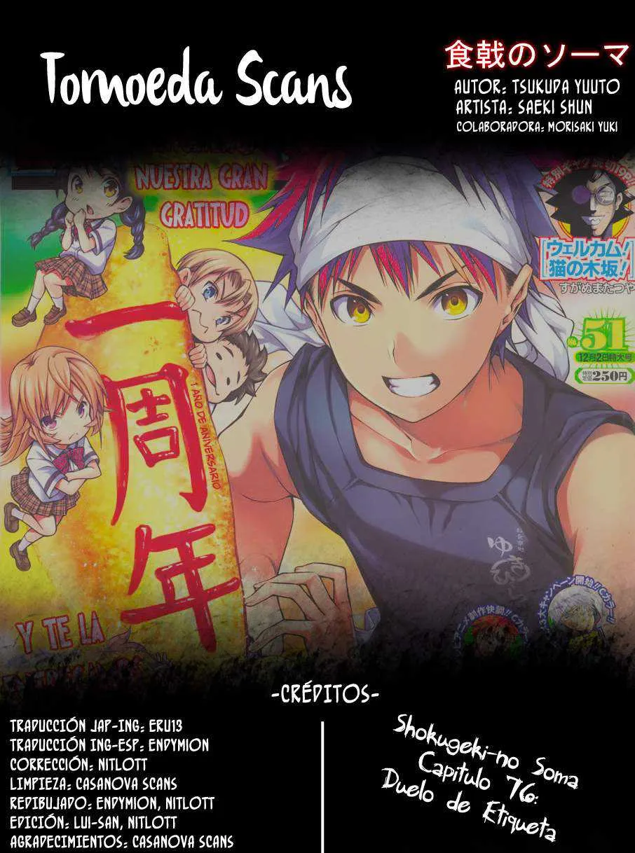 Shokugeki no Soma Capítulo 76 en Línea - página 1