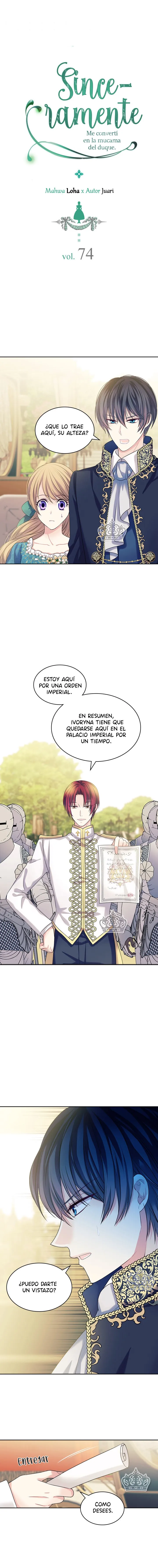Sinceramente: me convertí en la mucama del duque Capítulo 74 en Línea - página 2