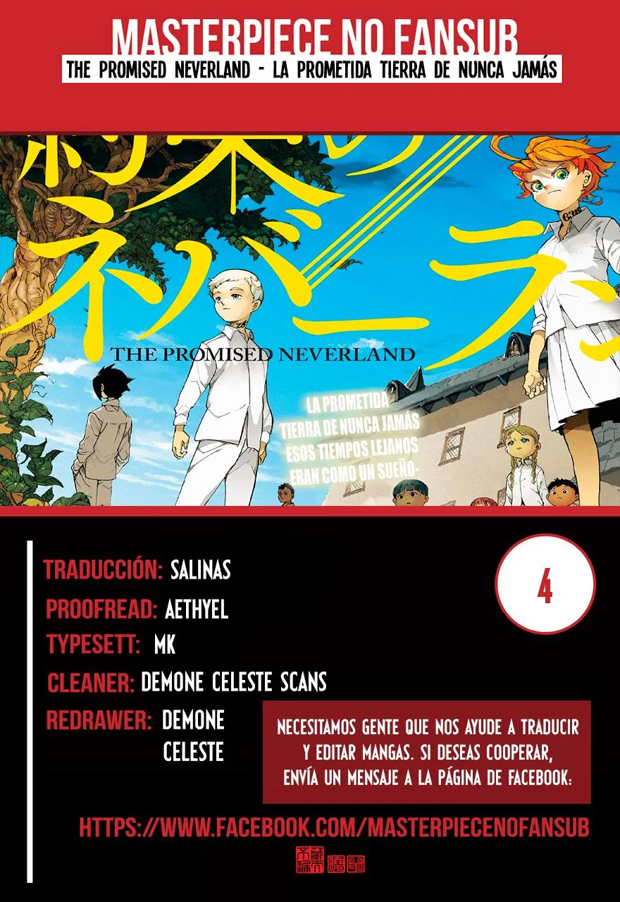 The Promised Neverland Capítulo 4 en Línea - página 1