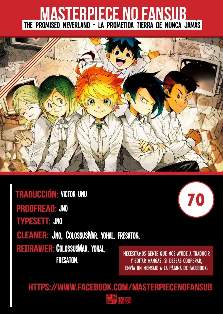 The Promised Neverland Capítulo 70 en Línea - página 1
