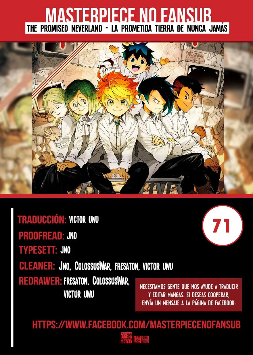 The Promised Neverland Capítulo 71 en Línea - página 1