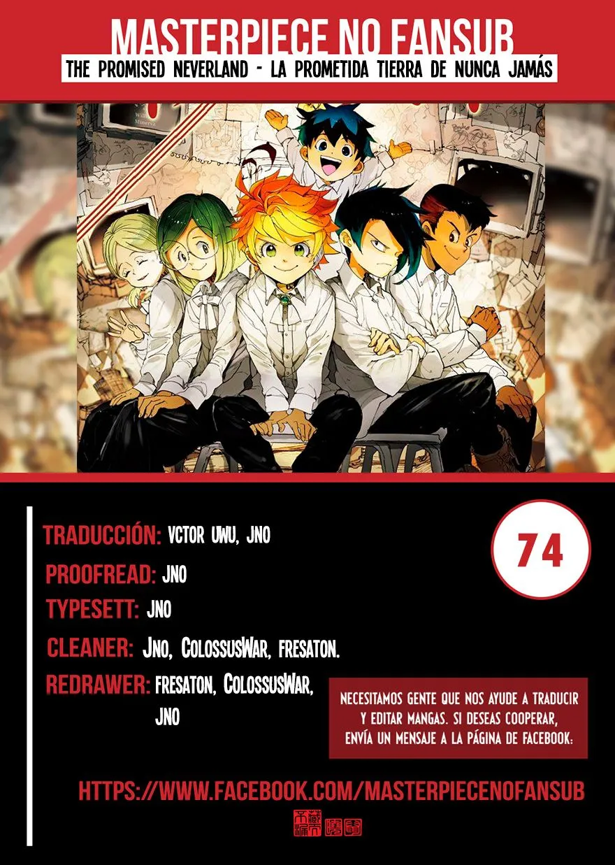 The Promised Neverland Capítulo 74 en Línea - página 1