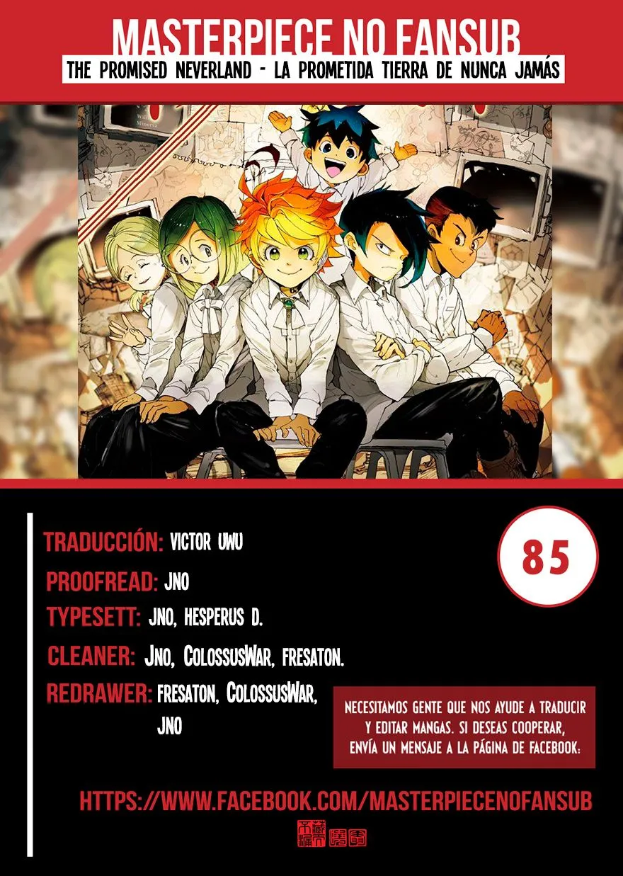 The Promised Neverland Capítulo 85 en Línea - página 1