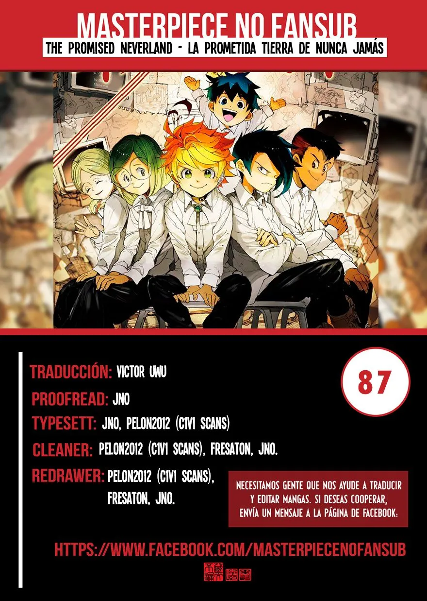The Promised Neverland Capítulo 87 en Línea - página 1