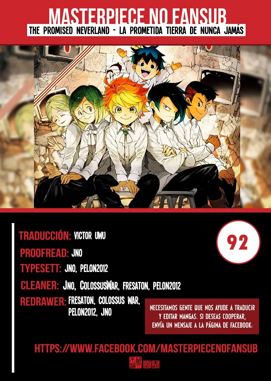 The Promised Neverland Capítulo 92 en Línea - página 1