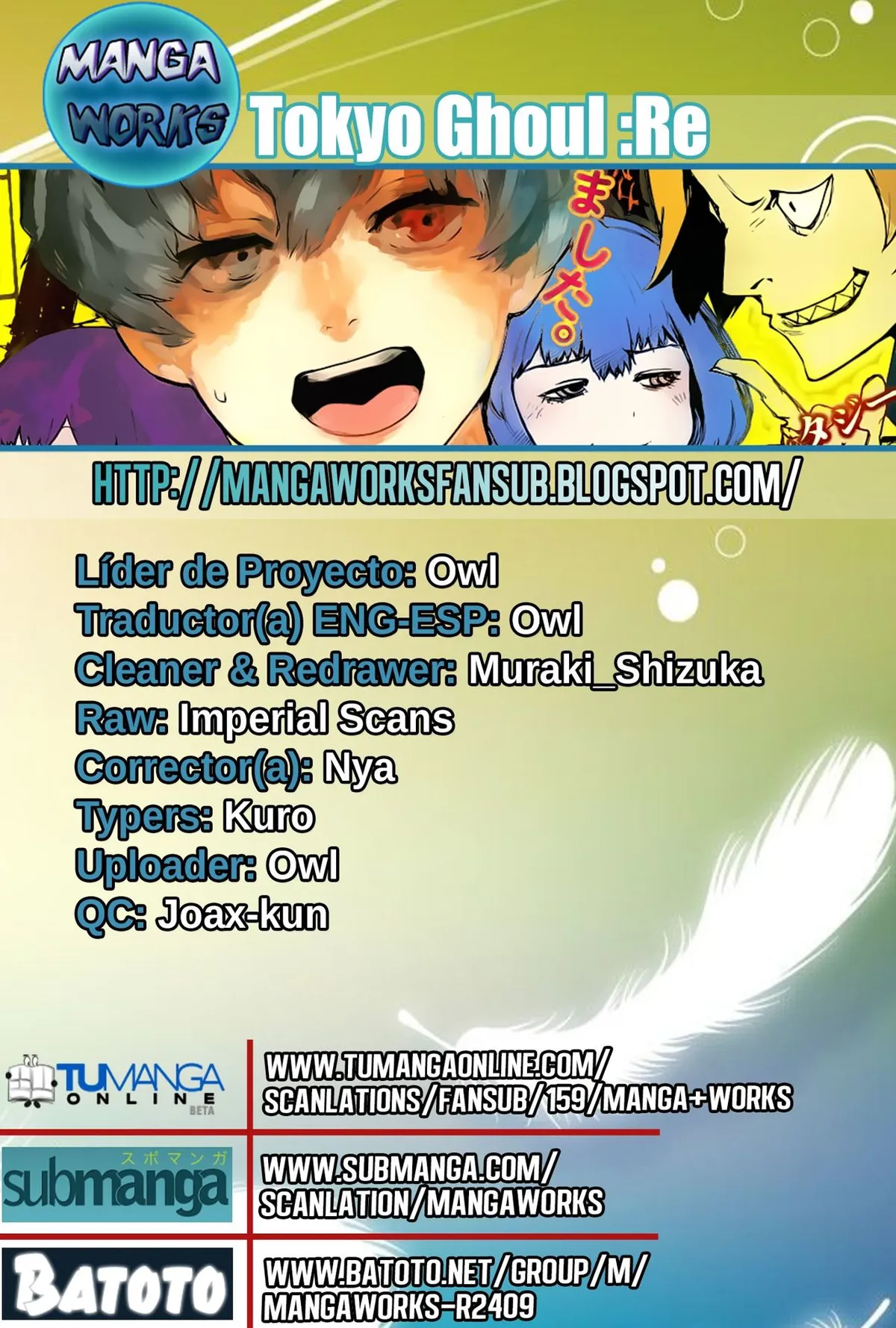 Tokyo Ghoul:re Capítulo 11 en Línea - página 1