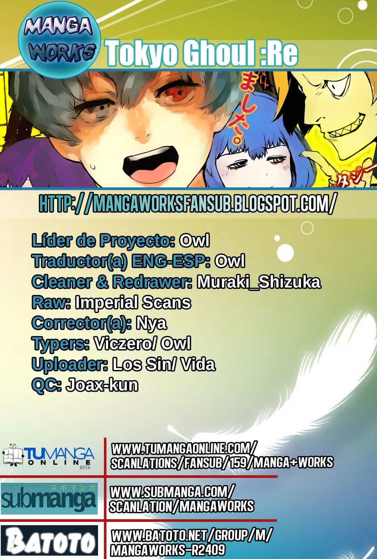 Tokyo Ghoul:re Capítulo 12 en Línea - página 1