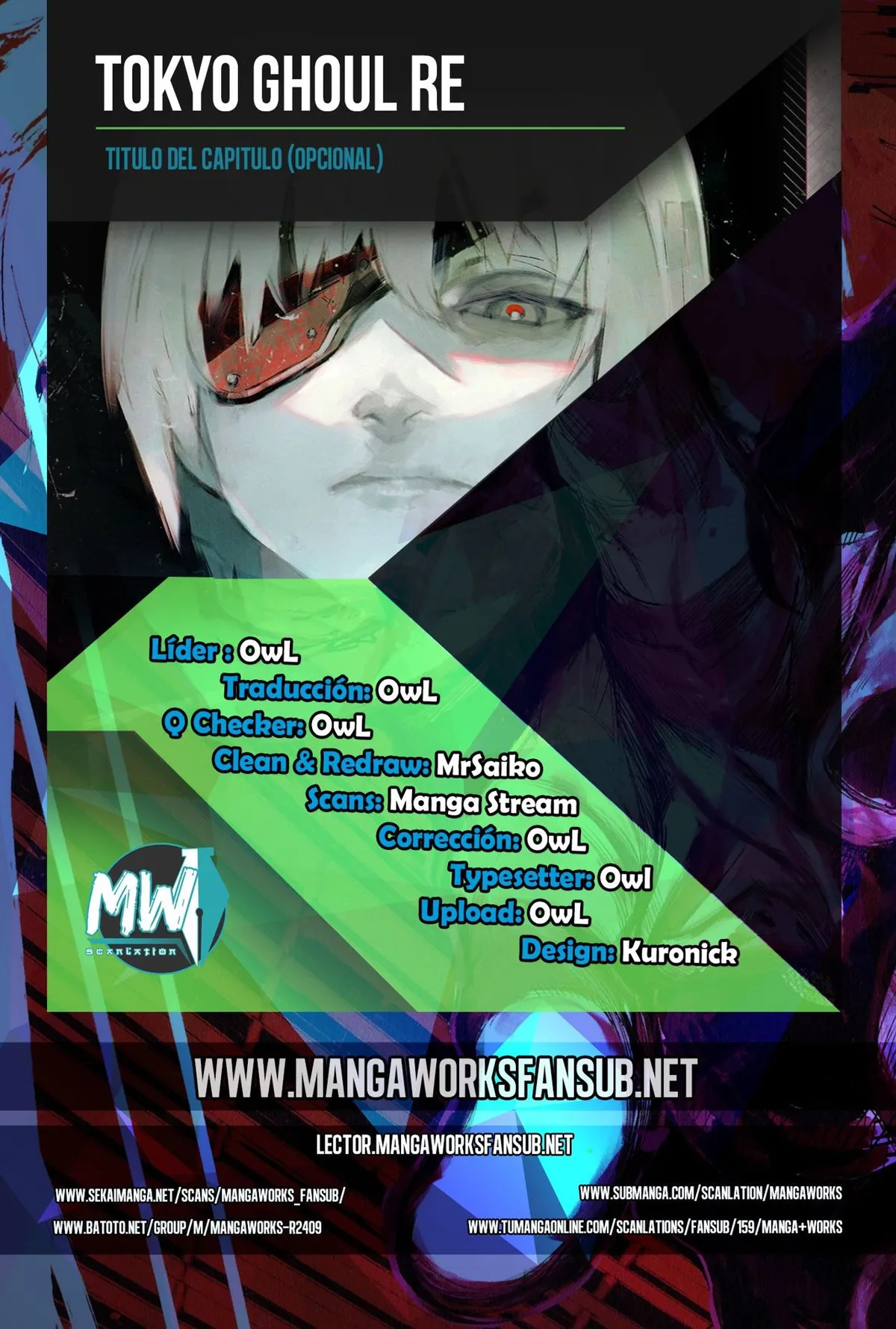 Tokyo Ghoul:re Capítulo 146 en Línea - página 1