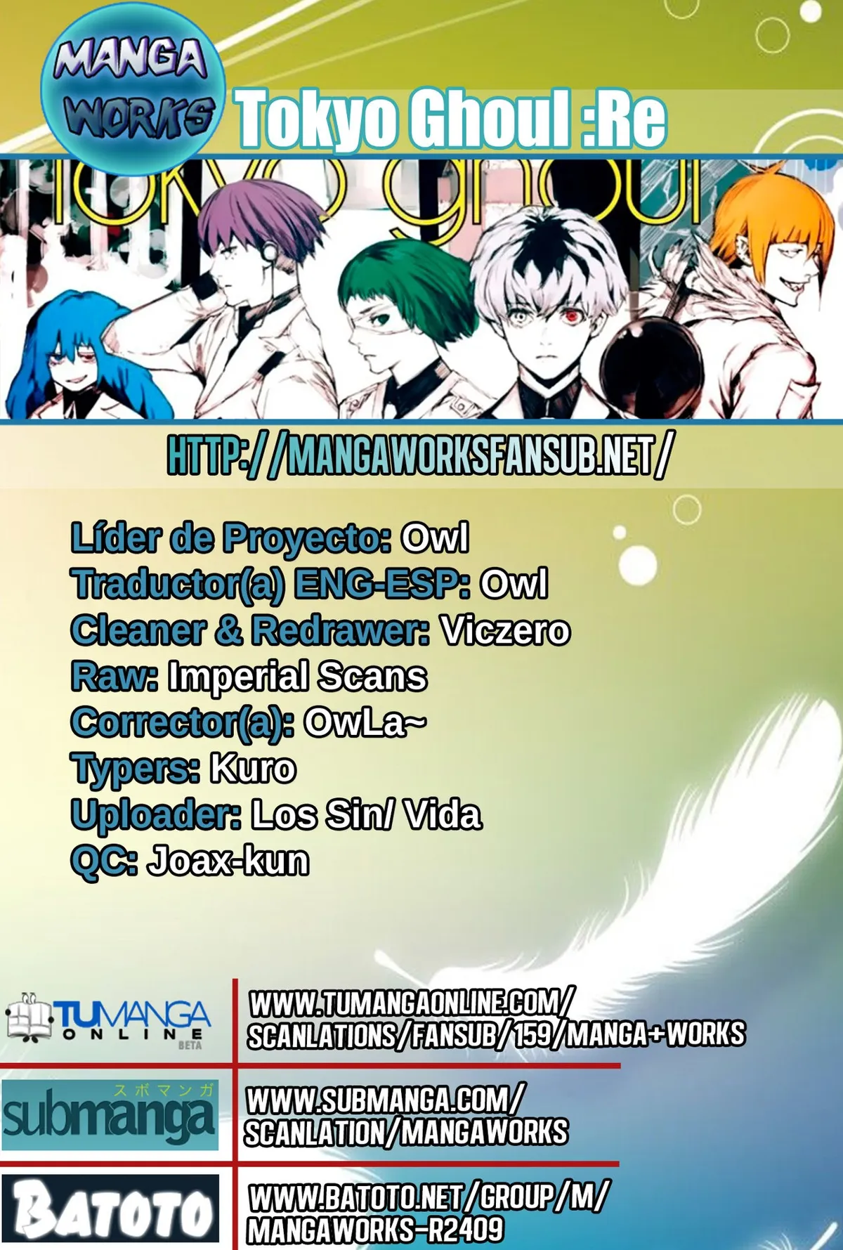 Tokyo Ghoul:re Capítulo 31.05 en Línea - página 1