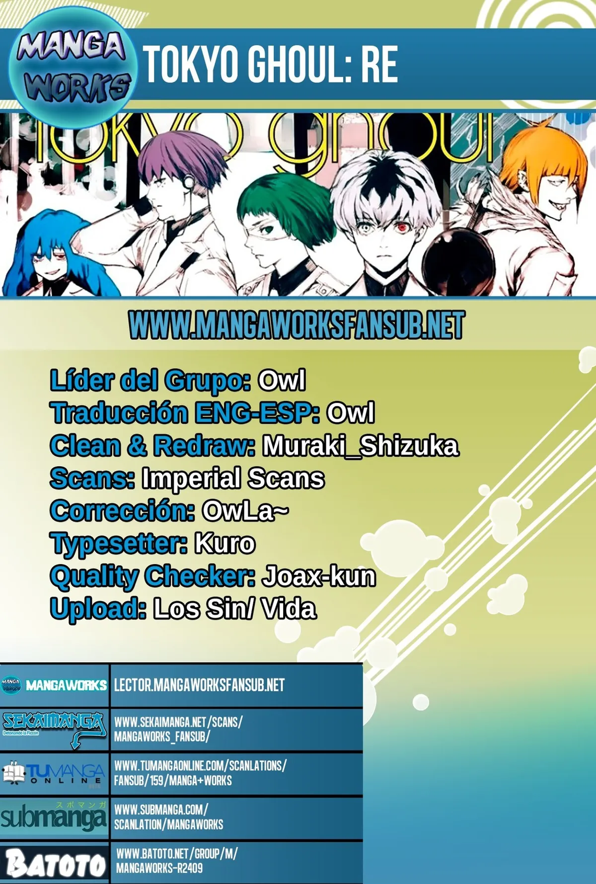 Tokyo Ghoul:re Capítulo 39 en Línea - página 1