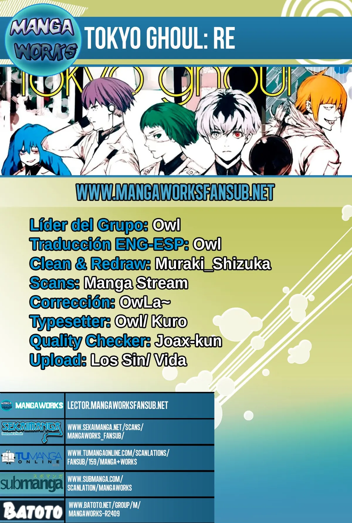 Tokyo Ghoul:re Capítulo 56 en Línea - página 1