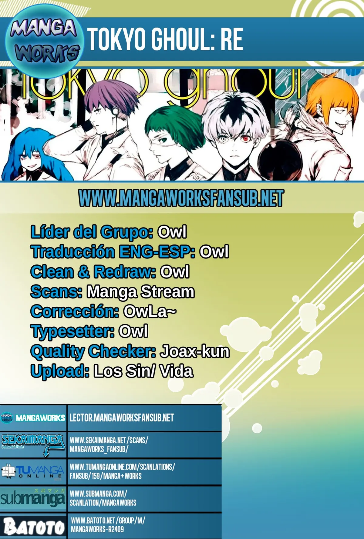 Tokyo Ghoul:re Capítulo 58 en Línea - página 1
