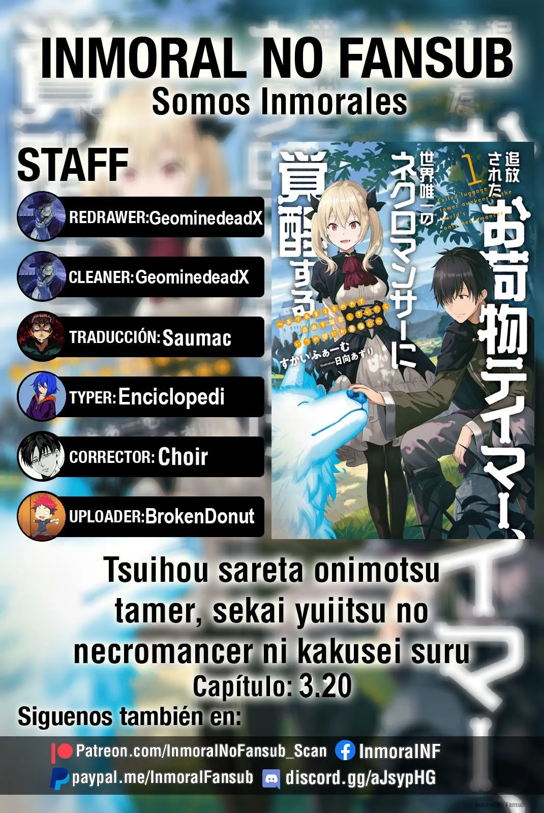 Tsuihou Sareta Onimotsu Tamer, Sekai Yuiitsu no Necromancer ni Kakusei Suru Capítulo 3.2 en Línea - página 1