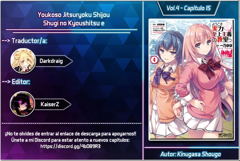 Youkoso Jitsuryoku Shijou Shugi no Kyoushitsu e Capítulo 15 en Línea - página 1